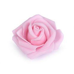 Dekorační pěnová růže růžová 10 ks
