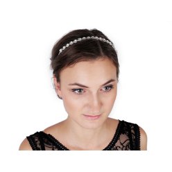 Štrasová čelenka do vlasů s květy