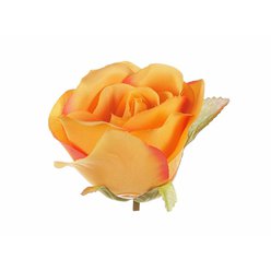 Růže látková oranžová 8 cm