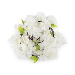 Umělá květinová girlanda popínavá sakura bílá