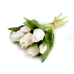 Umělá kytice tulipán bílý 29 cm
