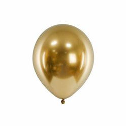 Balónek lesklý 30 cm, zlatý 10 ks