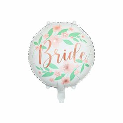 Fóliový balónek “Flower-Bride” BÍLÝ, 45 cm