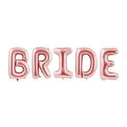 Fóliové balónky "BRIDE" RŮŽOVO-ZLATÉ, 280x86cm