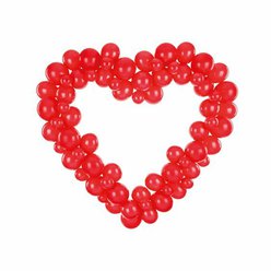 Balónková girlanda ve tvaru srdce červené, 160 cm