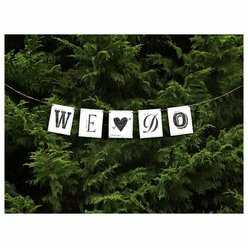 Girlanda " WE DO" bílá