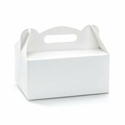 Krabička na dort bílá hranat - 10 ks