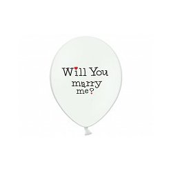 Balónek bílý Will you marry me? Yes! 2 ks
