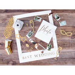 Kompletní set rekvizit pro focení - Best Wedding 12 ks